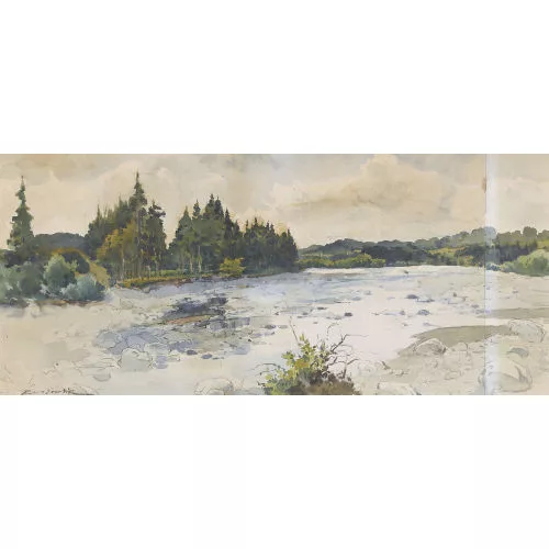 Paul Bouvier — "La Sarine à Hauterive près de Fribourg".