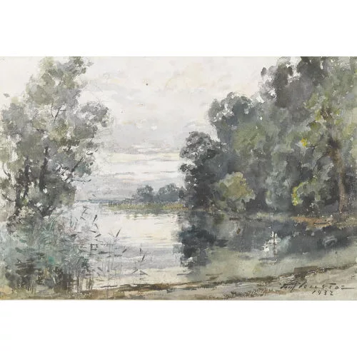 Paul Bouvier — Sommerliche Uferpartie am Neuenburgersee.