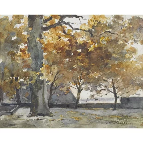 Paul Bouvier — Herbstlicher Park.