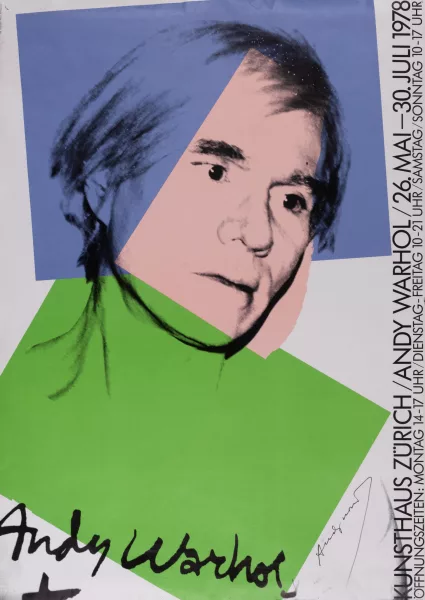 Paul Brühwiler — Plakat. Kunsthaus Zürich, Andy Warhol, 26. Mai - 30. Juli 1978, 1978