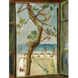 Fensterausblick auf den Badestrand