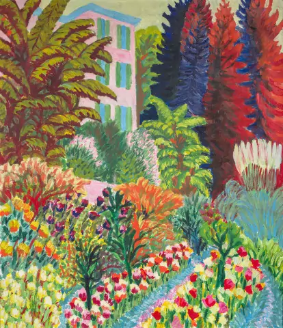Garten der Villa Loverciana, Castel San Pietro, um 1925