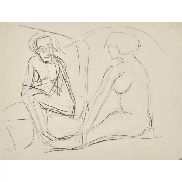 Paul Camenisch — Zwei sitzende Frauen.