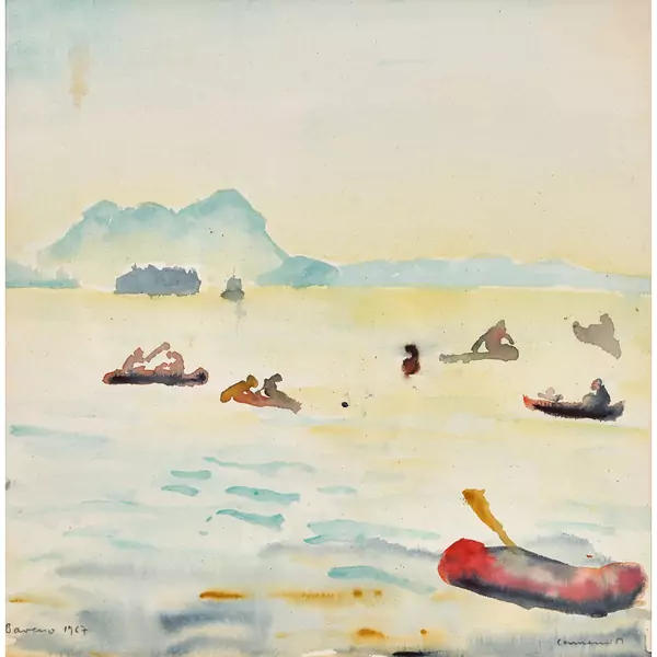 Boote am Lago Maggiore bei Boveno