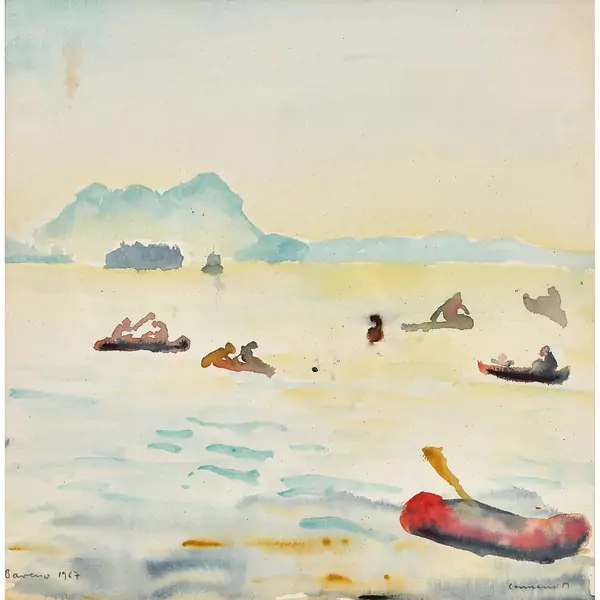 Boote am Lago Maggiore bei Boveno