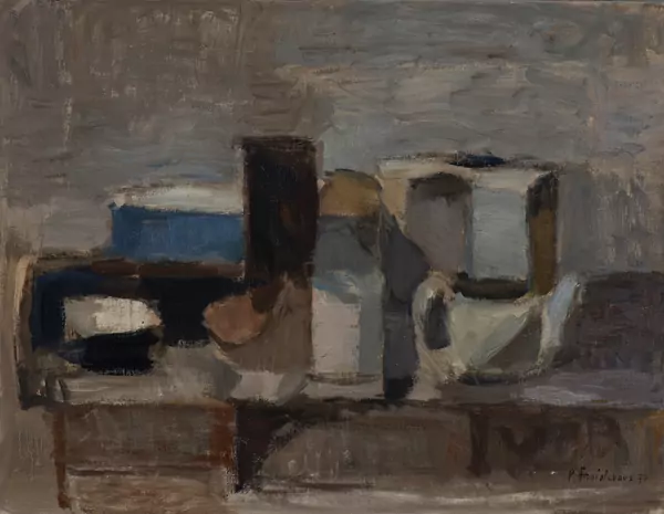Paul FROIDEVAUX (1918-1998), 'Composition', huile — DognyAuction