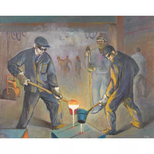 Paul Jakob Müller — Eisengiesser in der Werkstatt.