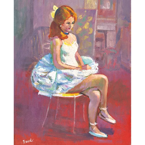 Paul Jakob Müller — Sitzende Balletttänzerin.