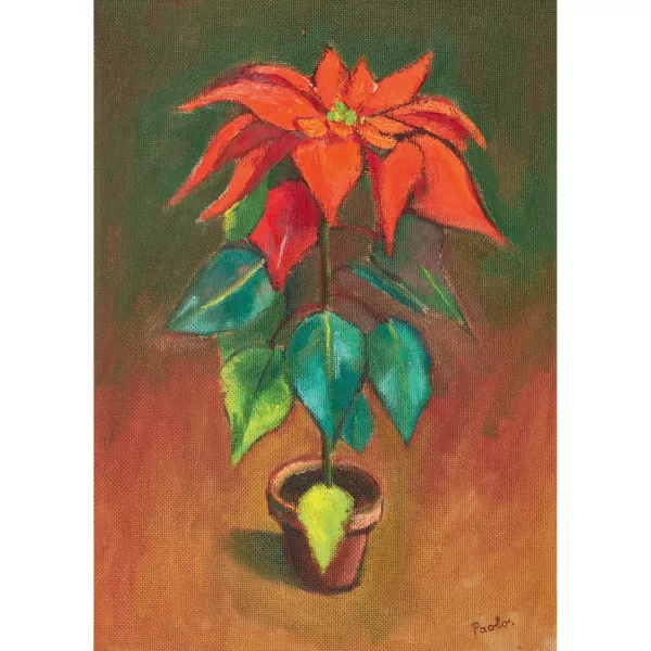 Paul Jakob Müller — "Weihnachtsstern im Topf".