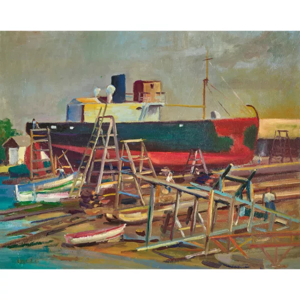 Paul Jakob Müller — "Schiffswerft (Porte d'Ischia)".