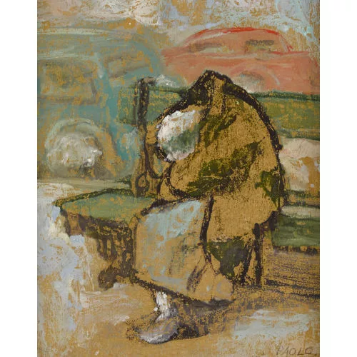 Paul Jakob Müller — Müde Frau am Boulevard de Sébastopol in Paris.