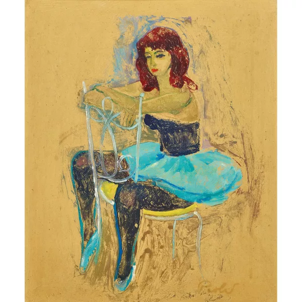 Paul Jakob Müller — Sitzende Balletttänzerin.