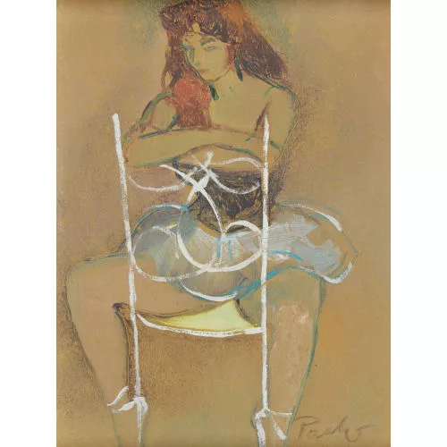 Paul Jakob Müller — Balletttänzerin auf dem Stuhl.