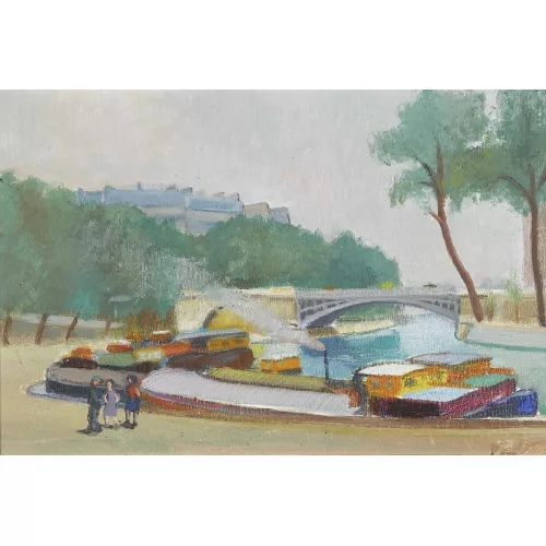 Paul Jakob Müller — Le Pont de Sully à Paris.