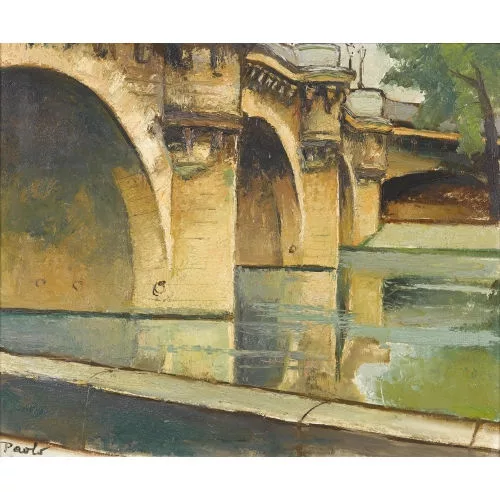 Paul Jakob Müller — Ansicht des Pont Neuf in Paris.