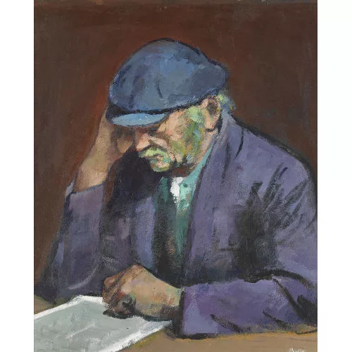Paul Jakob Müller — Älterer Mann bei der Lektüre.