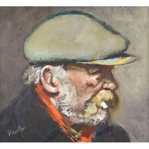 Paul Jakob Müller — Porträt eines bärtigen Mannes.