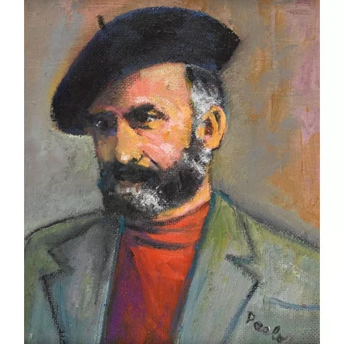 Paul Jakob Müller — Männerbildnis mit Berret.