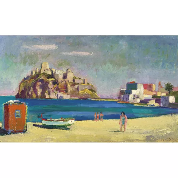 Paul Jakob Müller — Blick auf Castello Aragonese (Ischia).