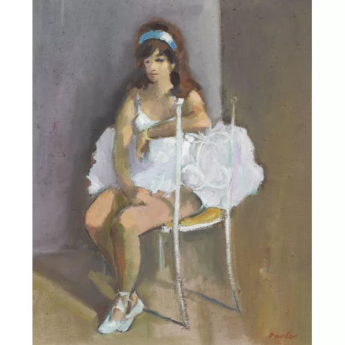 Paul Jakob Müller — Sitzende Balletttänzerin.