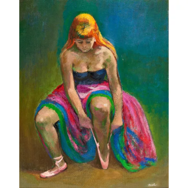 Paul Jakob Müller — Sitzende Balletttänzerin.