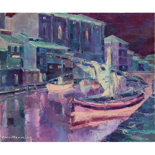 Paul-Jean-Samuel Vuilleumier — Kanal mit Segelbooten.
