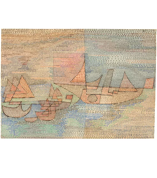Paul Klee — Dampfer und Segelboote, am frühen Morgen