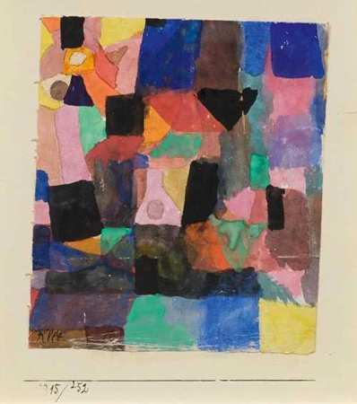 PAUL KLEE — Kleine Landschaft, Hauptsächlich mit Farb=Quadraten. 1915. — Koller Auktionen