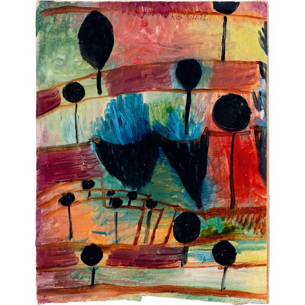 Paul Klee — Kleines Gartenbild mit schwarzen Blüten