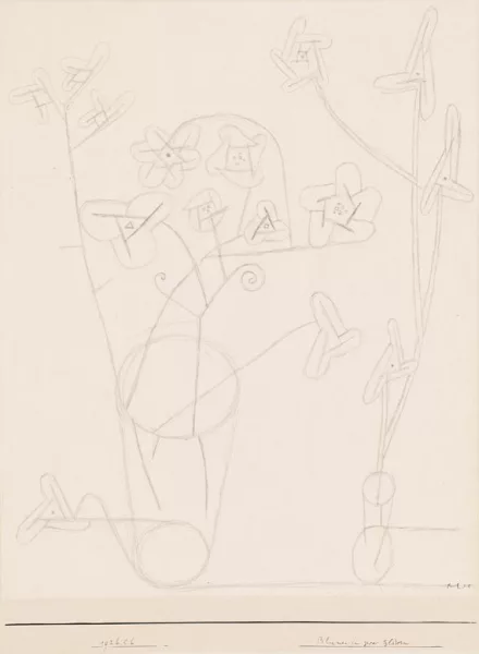 Paul Klee — Blumen in zwei Gläsern