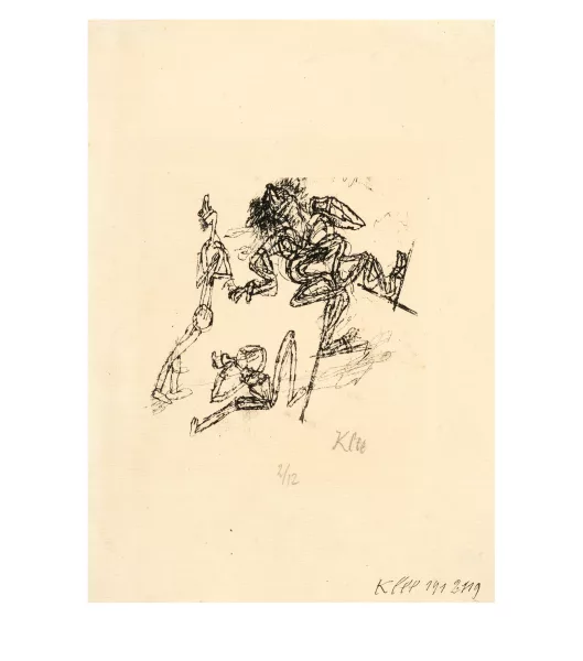 Paul Klee — Tragödie auf Stelzen Grotesque dancer - stilt walker