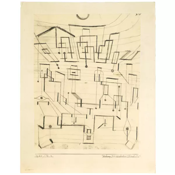 Paul Klee — Zeichnung zur arabischen Stadt (22/29) — Galerie Kornfeld