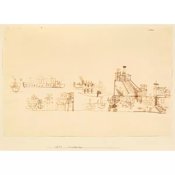 Paul Klee — Hafen (mit dem Kreuzer) — Galerie Kornfeld