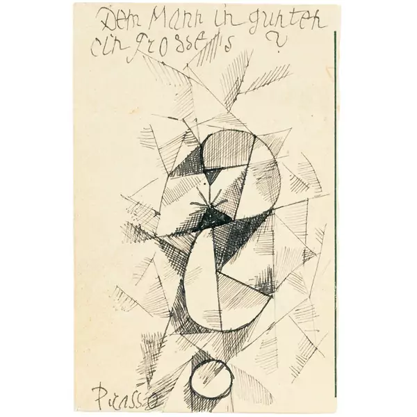 Paul Klee — Dem Mann in Gunten ein grosses ? Klee signiert mit Picasso — Galerie Kornfeld