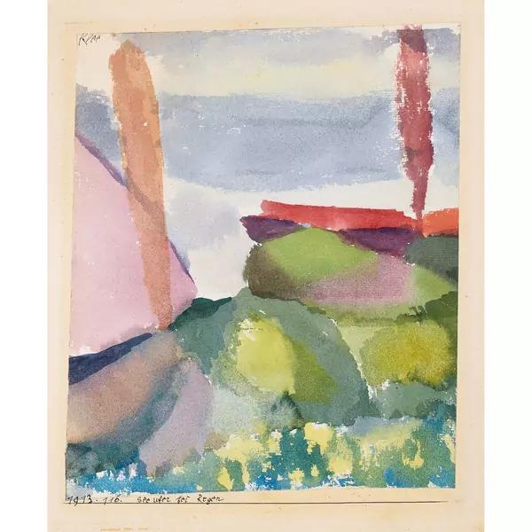 Paul Klee — Seeufer bei Regen — Galerie Kornfeld
