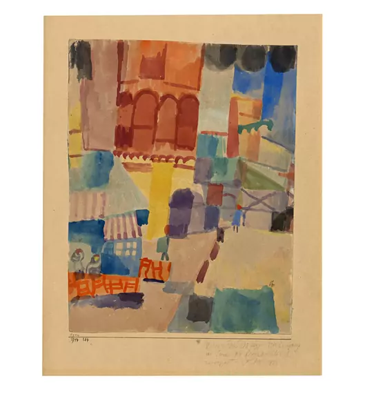 Paul Klee — Vor einer Moschee in Tunis — Galerie Kornfeld