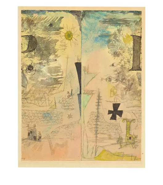 Paul Klee — Gedenkblatt Gedenkblatt mit dem Eisernen Kreuz — Galerie Kornfeld