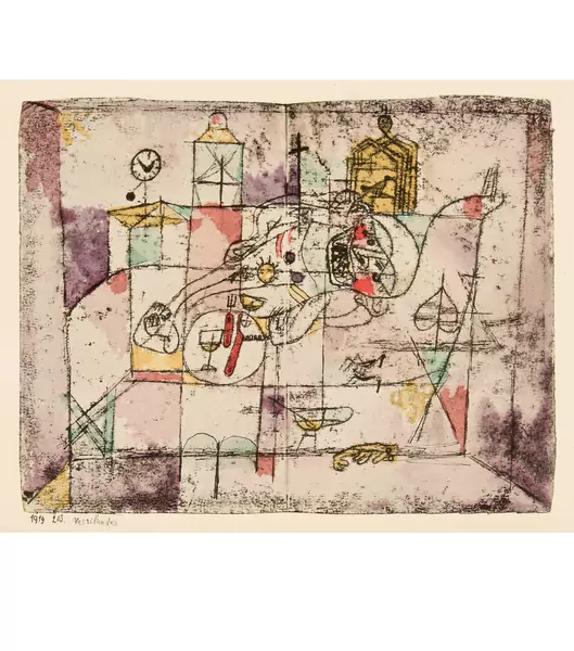Paul Klee — Mappe der Gegenwart Die Kunst der Gegenwart. Zweiundvierzig Faksimiles nach Aquarellen und Zeichnungen zeitgenössischer Künstler Deutschlands, Frankreichs, Österreichs, Englands, der Schweiz, Italiens, Norwegens und der Vereinigten Staaten. — Galerie Kornfeld