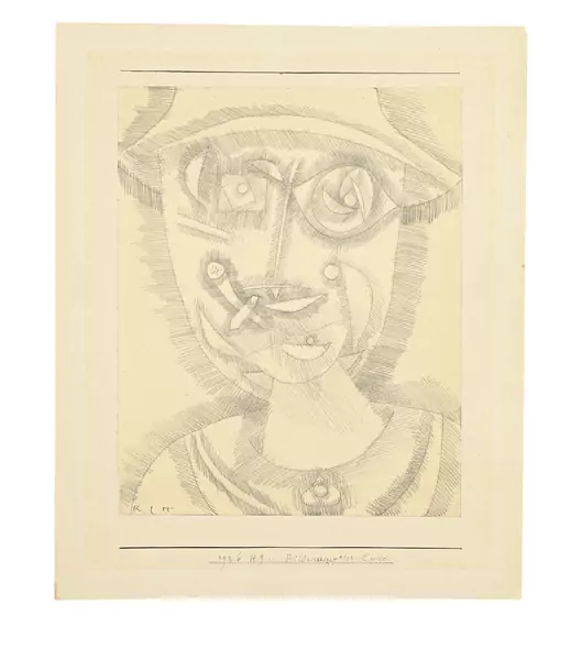 Paul Klee — Bildnisskizze Msr. Lune — Galerie Kornfeld