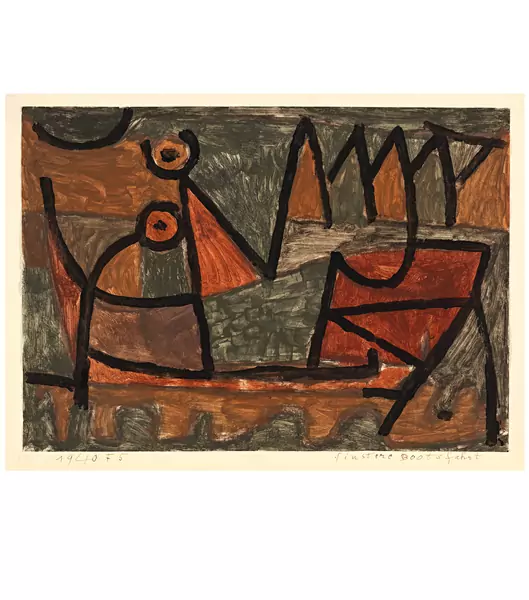 Paul Klee — Finstere Bootsfahrt — Galerie Kornfeld