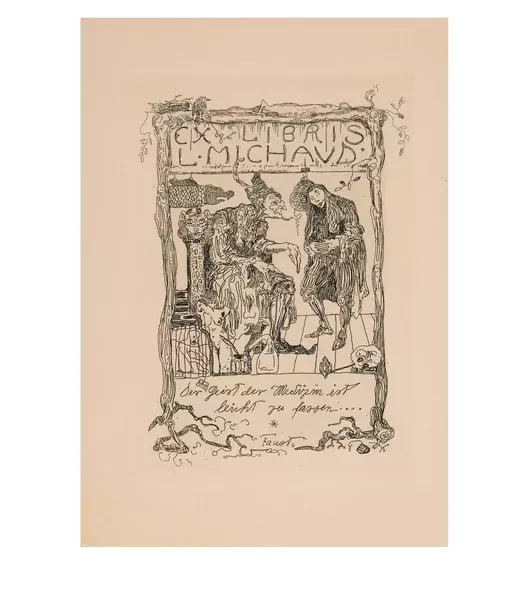 Paul Klee — Ex Libris Louis Michaud — Galerie Kornfeld