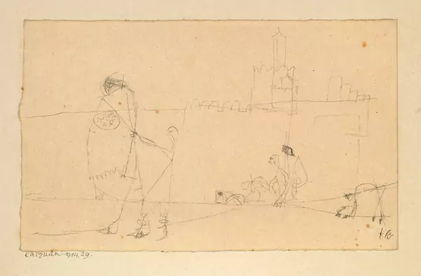 Paul Klee — Strassenskizze aus Kairuan – Kairuan — Galerie Kornfeld