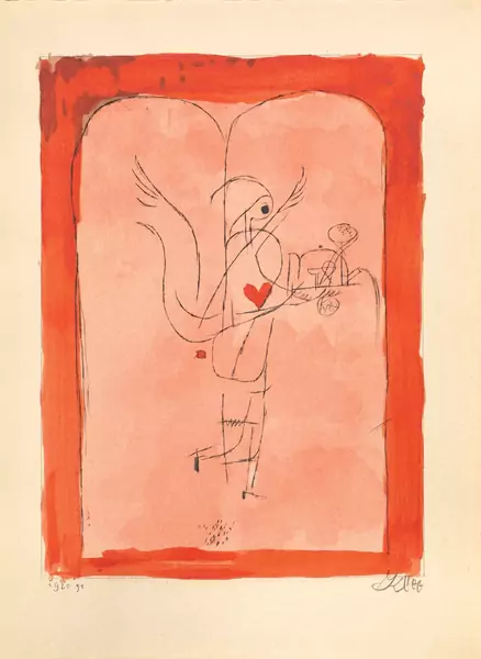 Paul Klee — Ein Engel serviert ein kleines Frühstück – Engel bringt das Gewünschte — Galerie Kornfeld