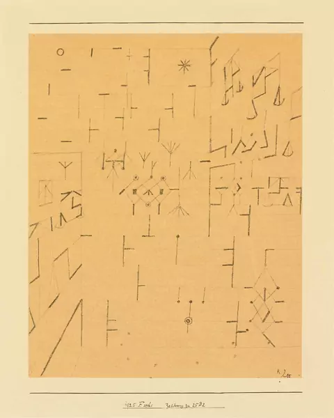 Paul Klee — Zeichnung zu 25 D 2 — Galerie Kornfeld