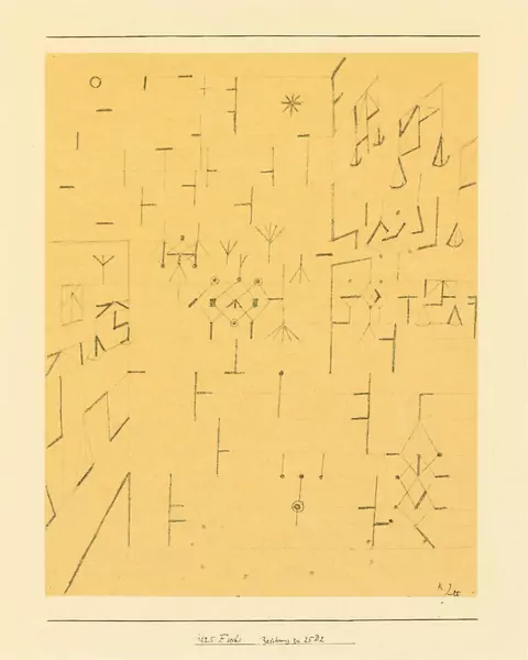 Paul Klee — Zeichnung zu 25 D 2 — Galerie Kornfeld