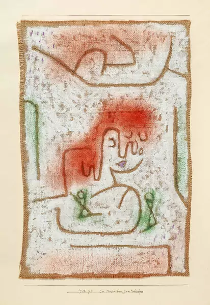 Paul Klee — Ein Maedchen, zwei Schnäpse — Galerie Kornfeld