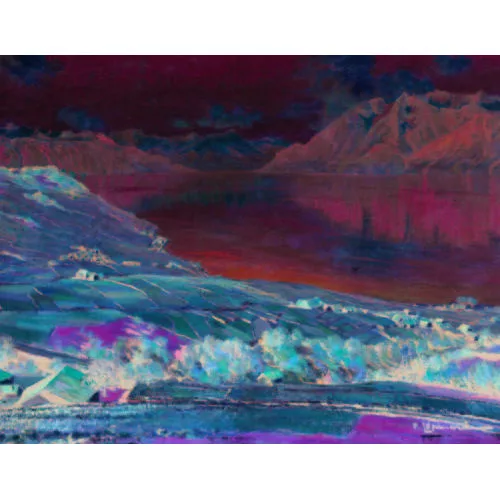 Paul Lépinard — Blick über das Lavaux auf den Genfersee.
