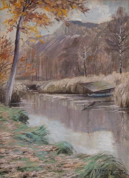 Paul Lépinard — Paul LEPINARD (1887-1963), ''Bord de rivière'