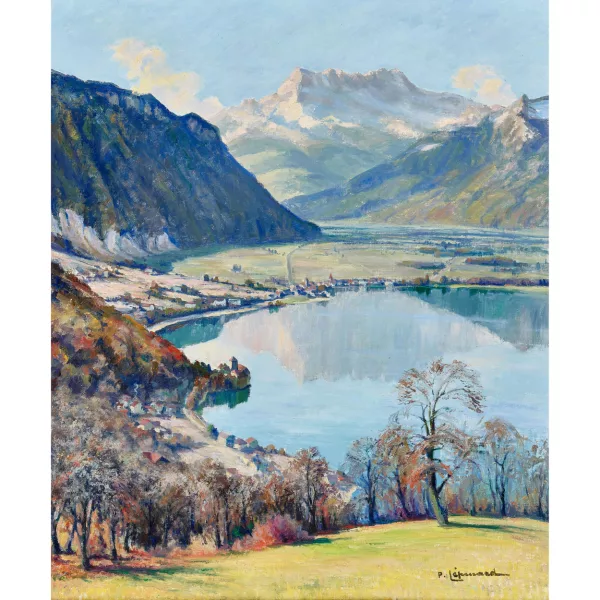 Paul Lépinard — Genfersee mit Dents du Midi.