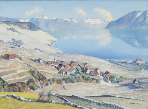 Paul Lépinard — Le Lavaux vu depuis les hauts de Grandvaux